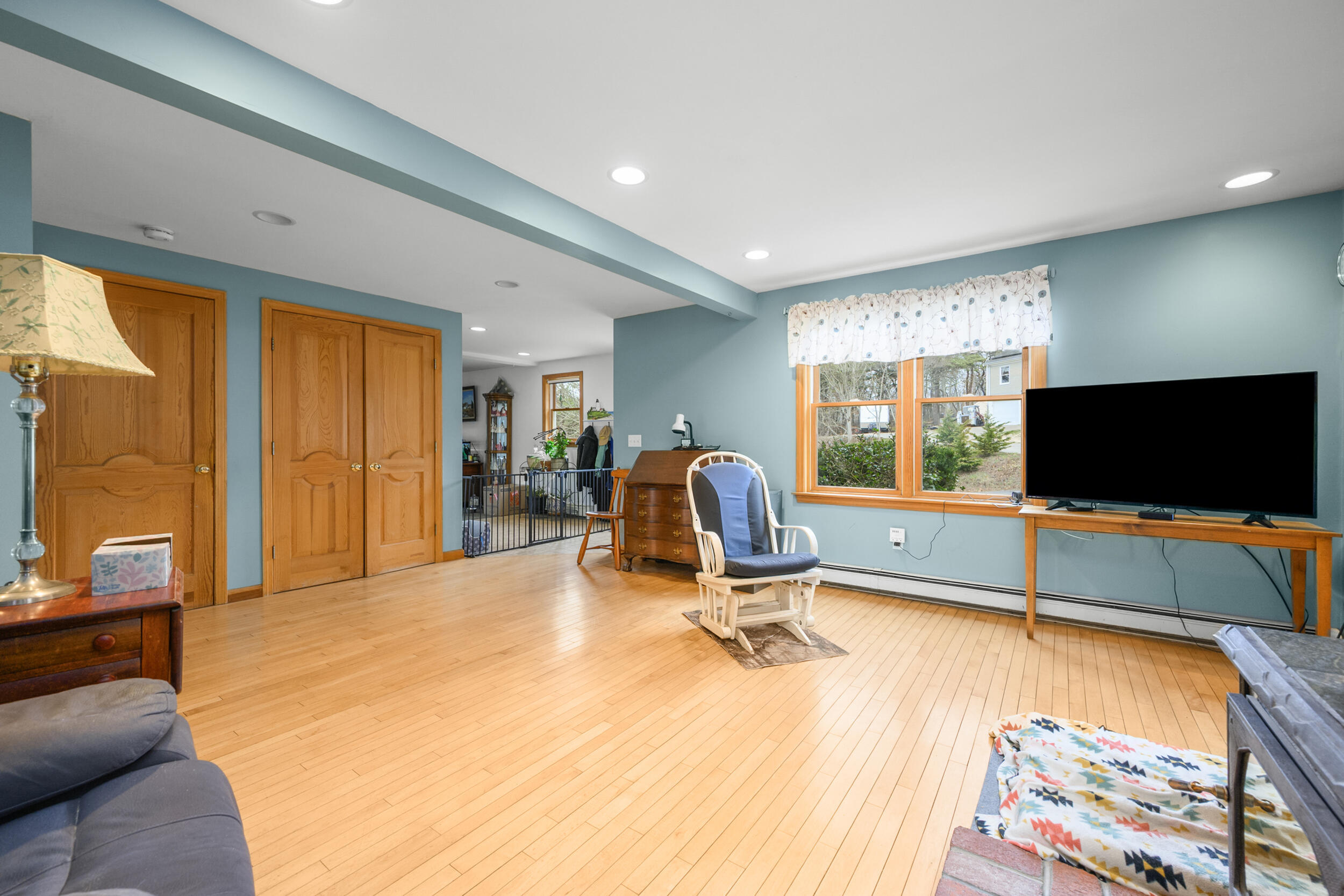 2 Short Lots Lane Truro, MA 02666 - Photo 25 of 61 a view of a livingroom with workspace and a flat screen tv