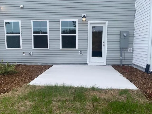 a backyard of a house