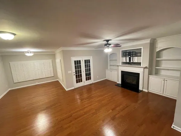 a view of a livingroom with a fireplace