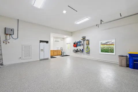 a storage room with washer and dryer