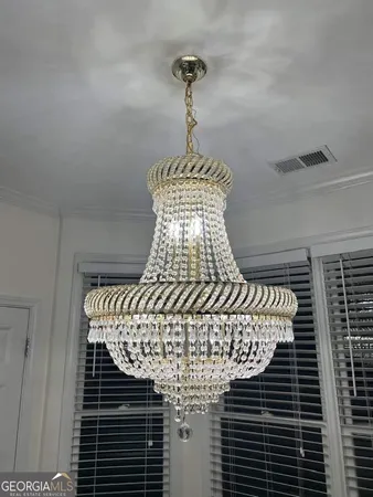 a close view of light fixtures