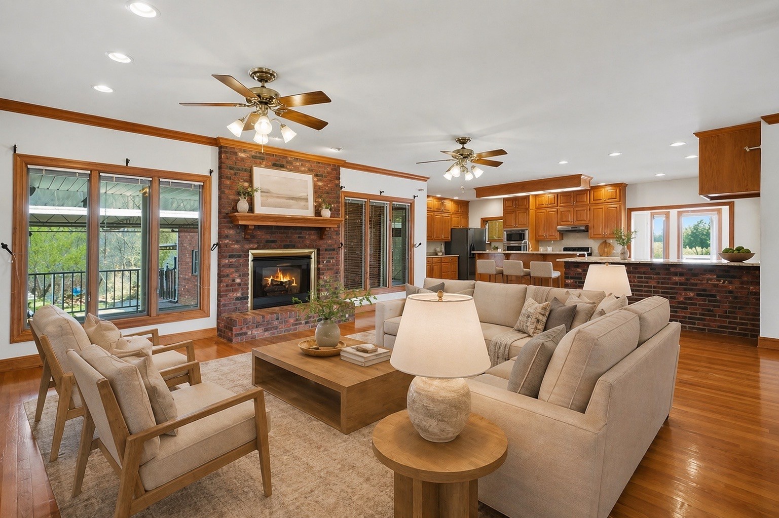 11948 Betts Road Greenbrier, TN 37073 - Photo 17 of 44 a living room with furniture fireplace and a large window