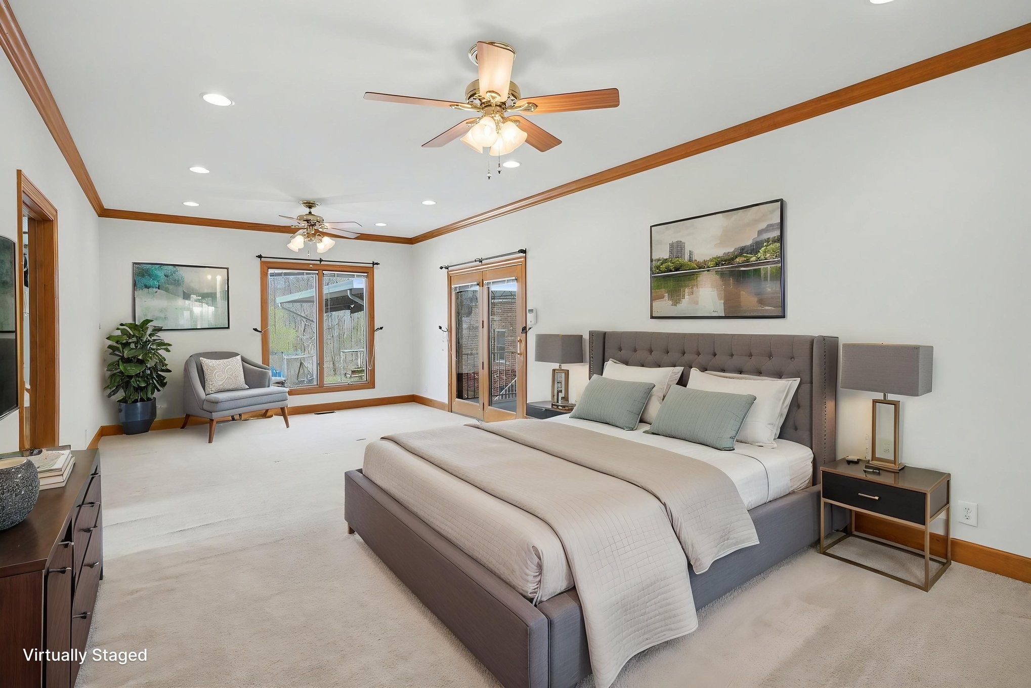 11948 Betts Road Greenbrier, TN 37073 - Photo 23 of 44 a spacious bedroom with a large bed and a chandelier