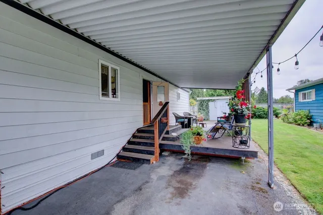 a outdoor space with chairs