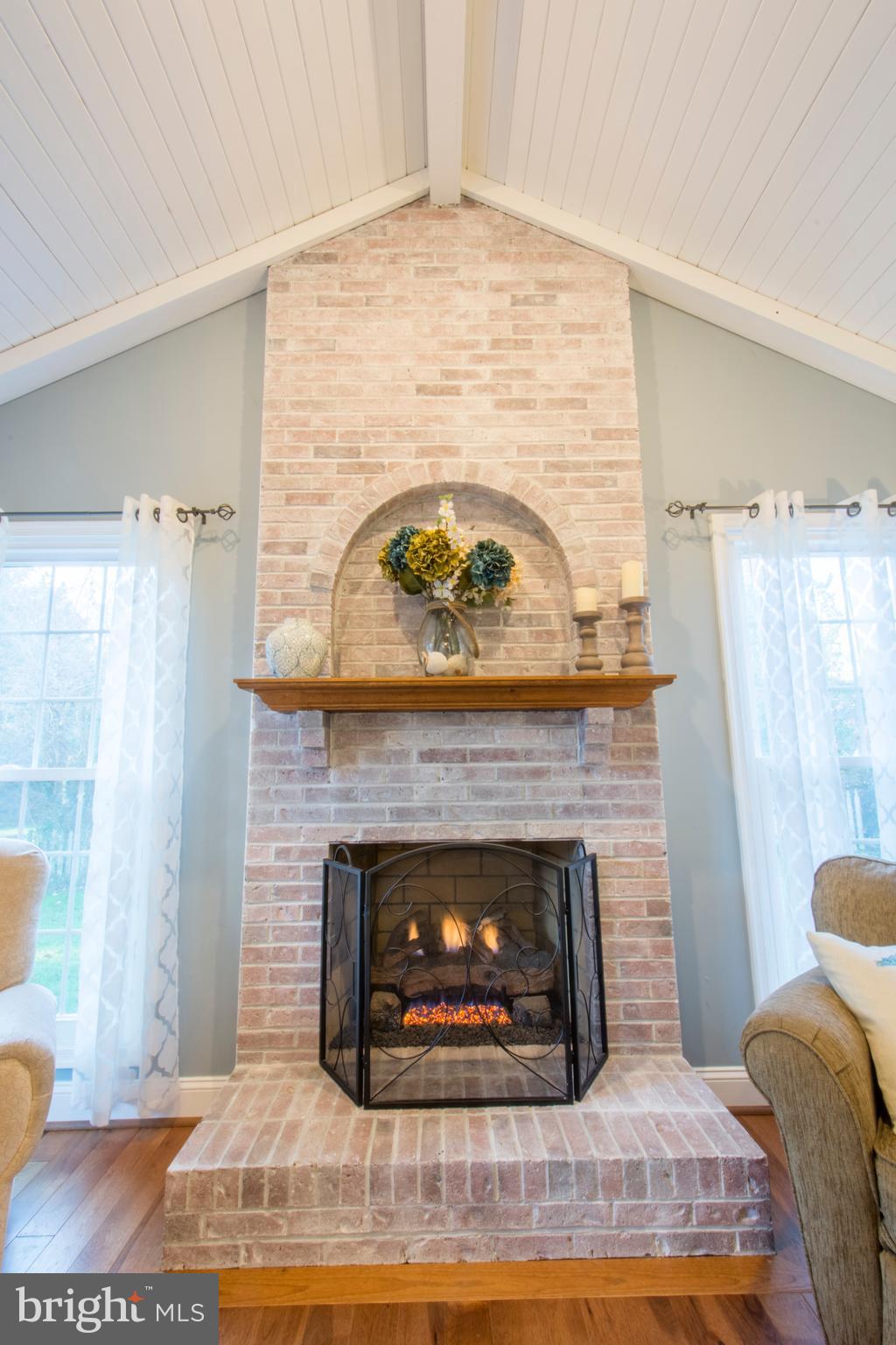 3209 Magnolia Ridge Road Annapolis, MD 21403 - Photo 13 of 106 White Washed Fireplace In Family Room