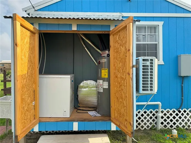 a front view of a house with a glass door