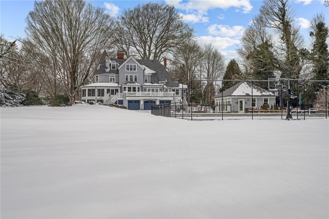 298 Rumstick Road Barrington, RI 02806 - Photo 32 of 43 rear view of property with guest house, pool and sports deck