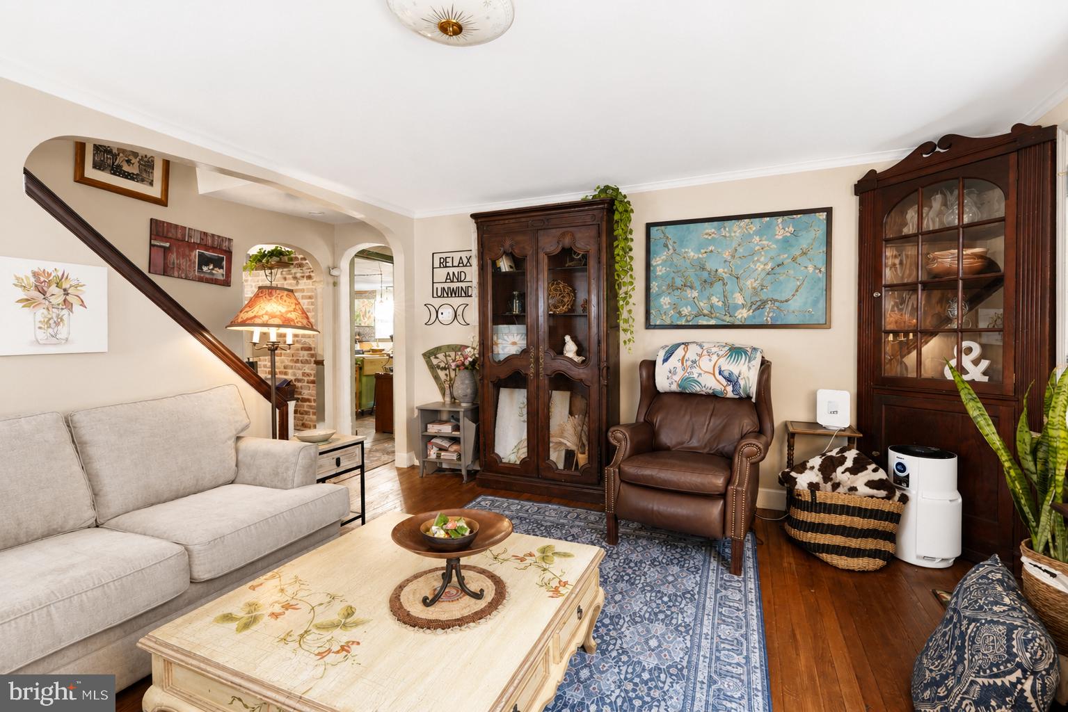1470 River Road Titusville, NJ 08560 - Photo 23 of 50 a living room with furniture a rug and a wooden floor
