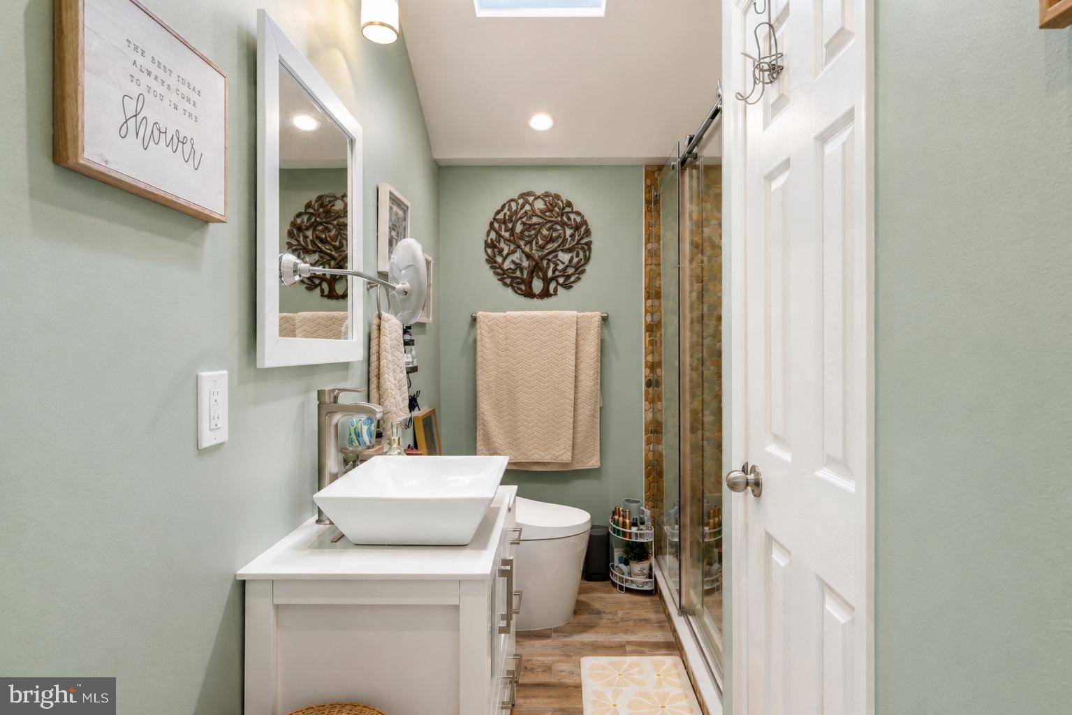 1470 River Road Titusville, NJ 08560 - Photo 44 of 50 a bathroom with a sink and a mirror
