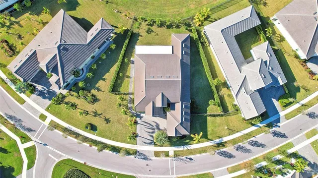 an aerial view of multiple house