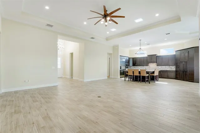 a room with furniture and a table