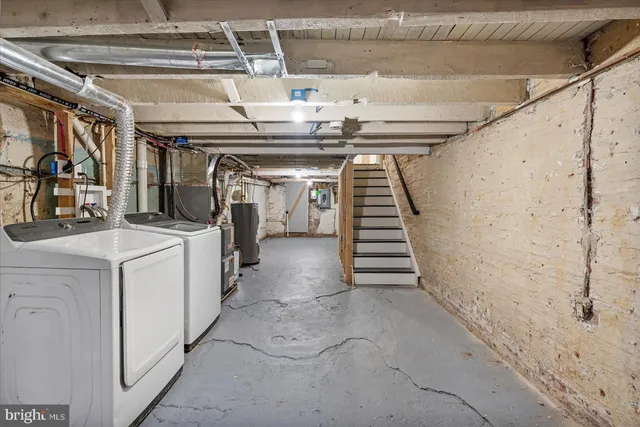 a view of storage and utility room