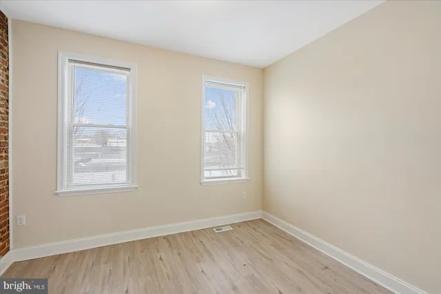 an empty room with a window