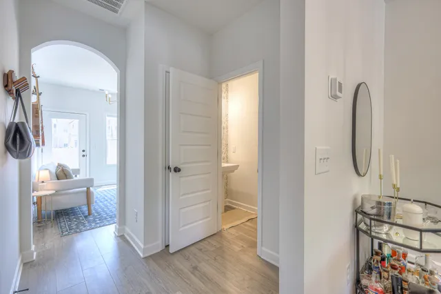 a view of a bathroom from the house