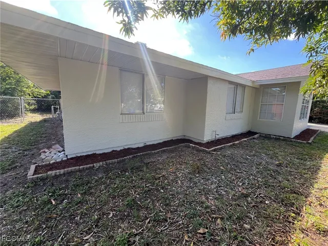 a backyard of a house