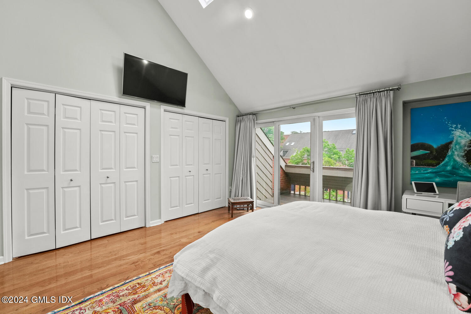 9 River Road, Unit 418 Cos Cob, CT 06807 - Photo 13 of 41 Primary Bedroom-Balcony