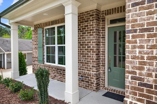 a front view of a house