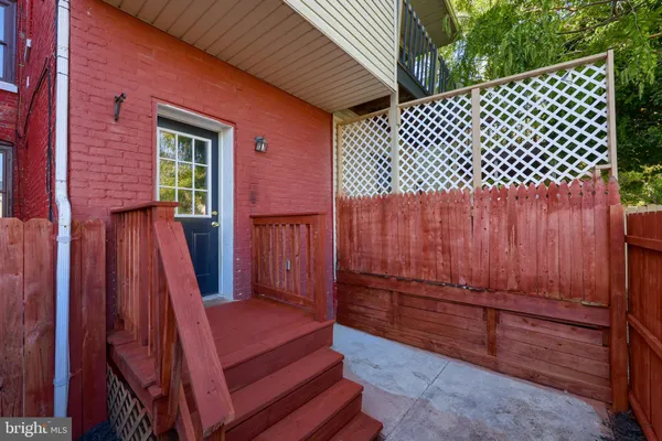 a view of outdoor space deck and staircase