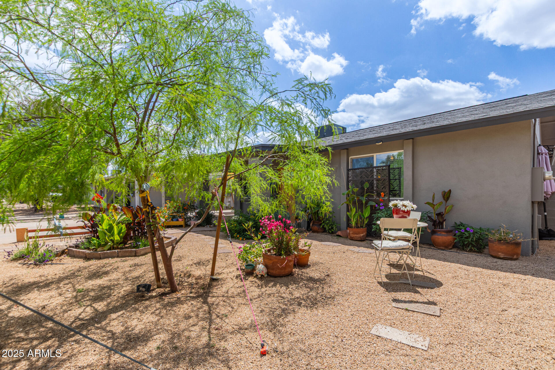 313 West Utopia Road Phoenix, AZ 85027 - Photo 29 of 59 a view of a patio with a table and chairs and potted plants