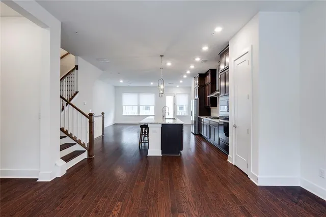 a view of a house with a large window