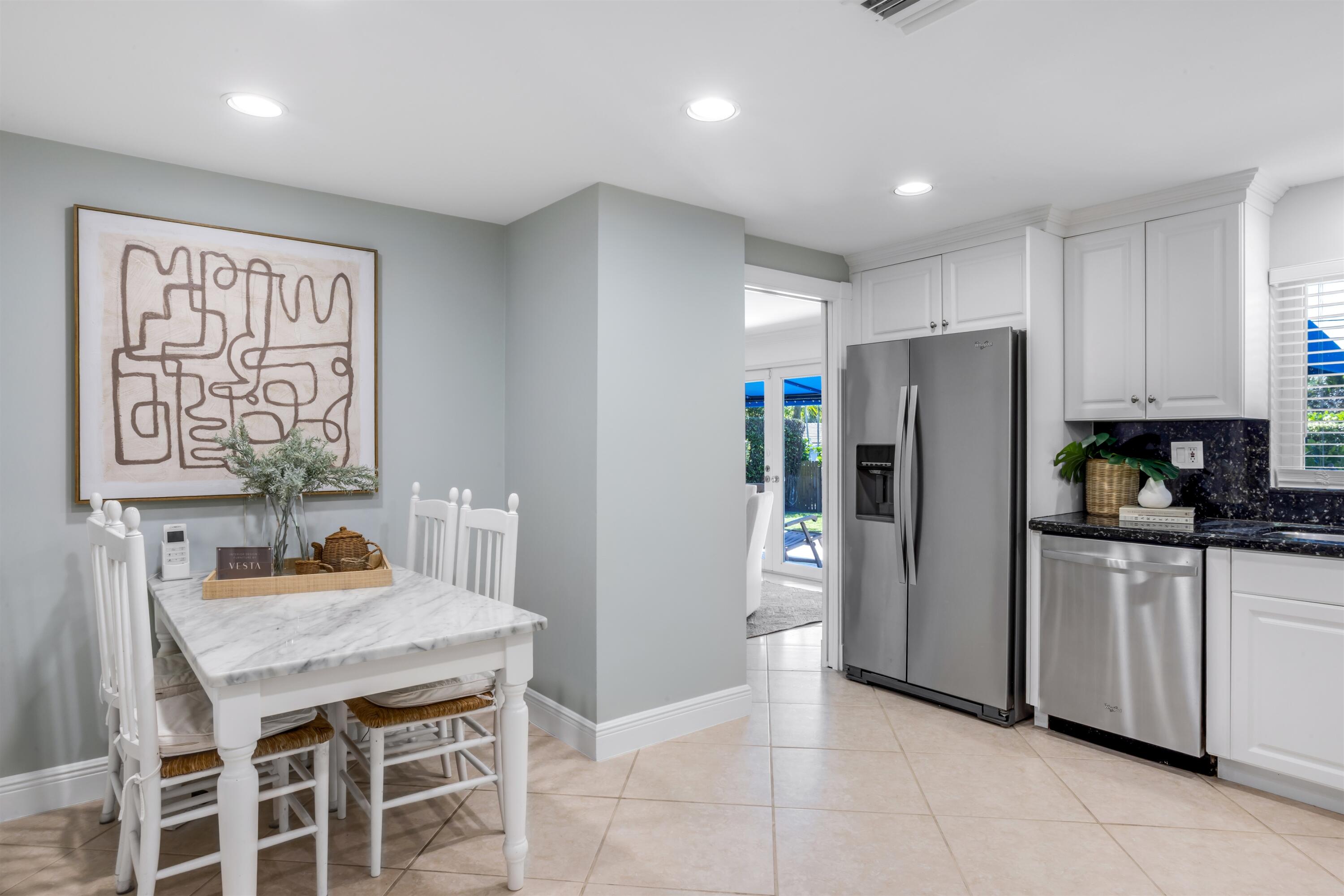 481 Northwest 5th Avenue Boca Raton, FL 33432 - Photo 13 of 28 a kitchen with stainless steel appliances a refrigerator and a stove top oven