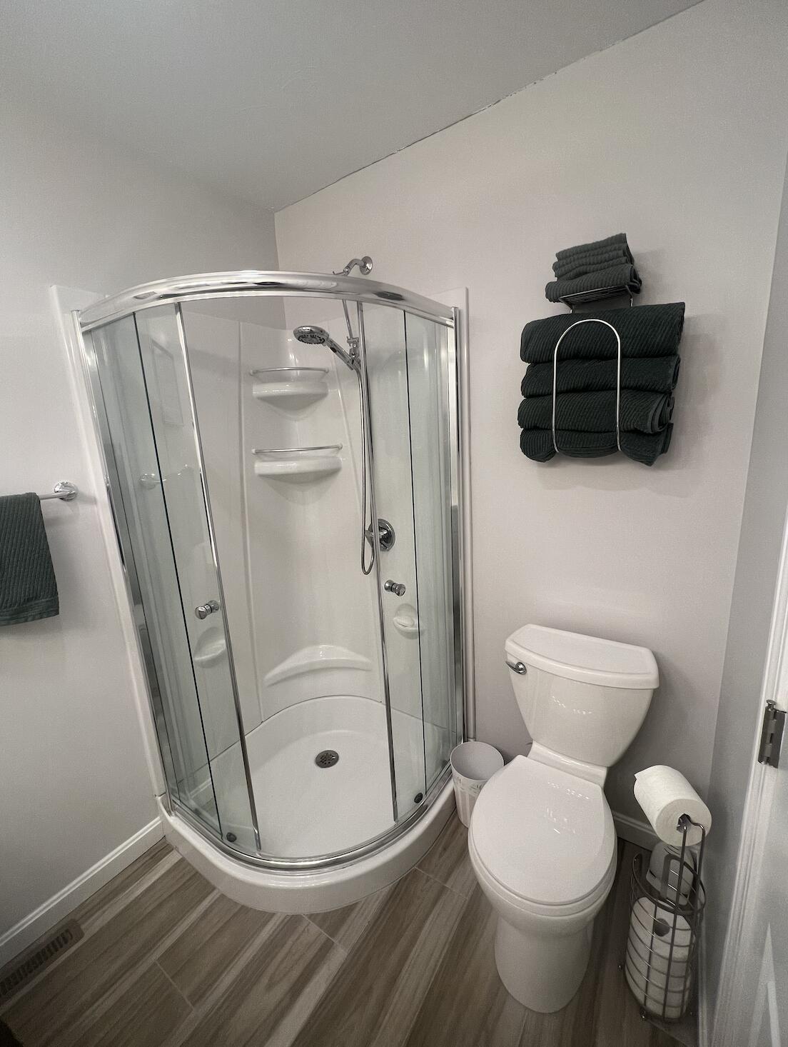 110 Degrass Road Mashpee, MA 02649 - Photo 34 of 46 a bathroom with a toilet and a shower