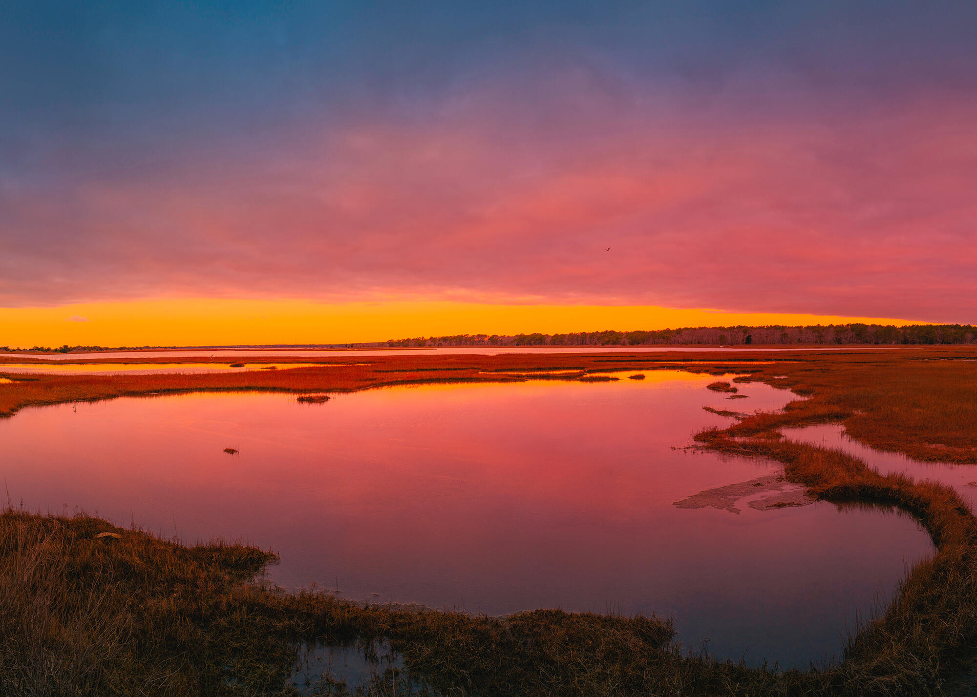 110 Degrass Road Mashpee, MA 02649 - Photo 46 of 46 a view of lake with sunset