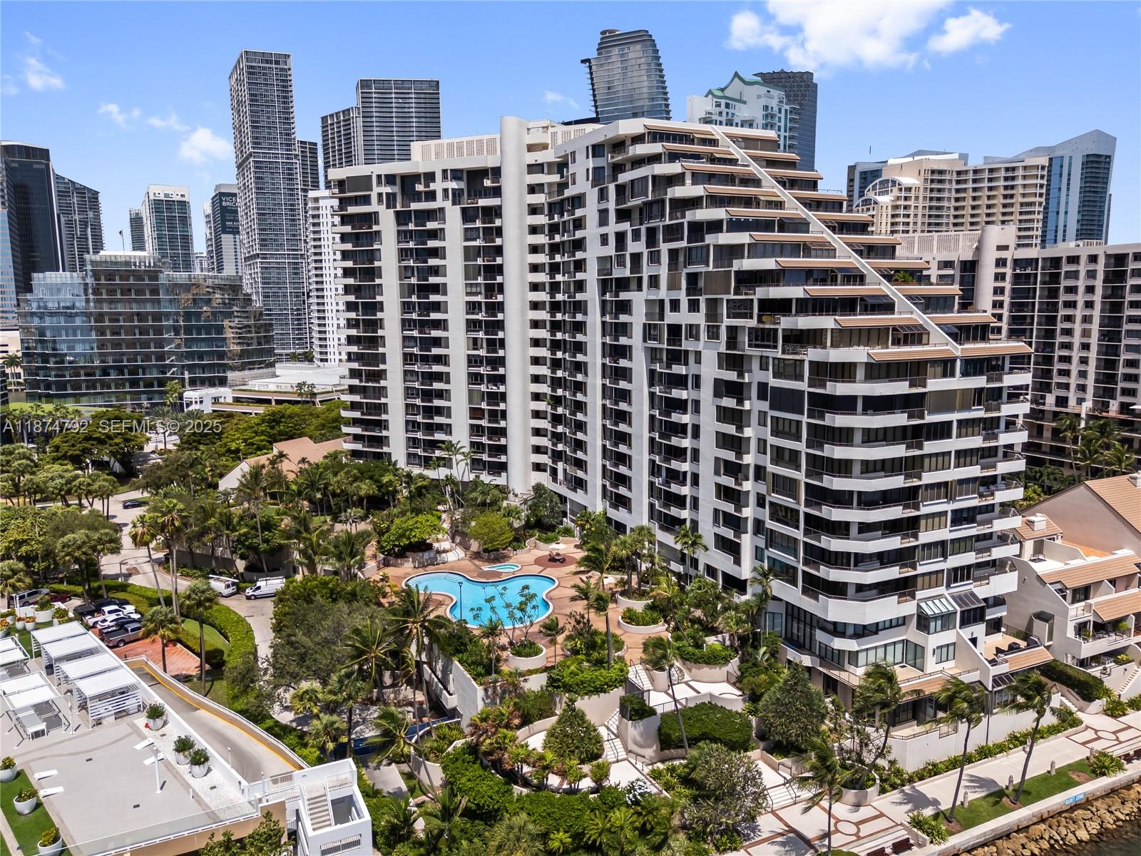 520 Brickell Key Drive, Unit A705 Miami, FL 33131 - Photo 56 of 63 a view of a city with tall buildings