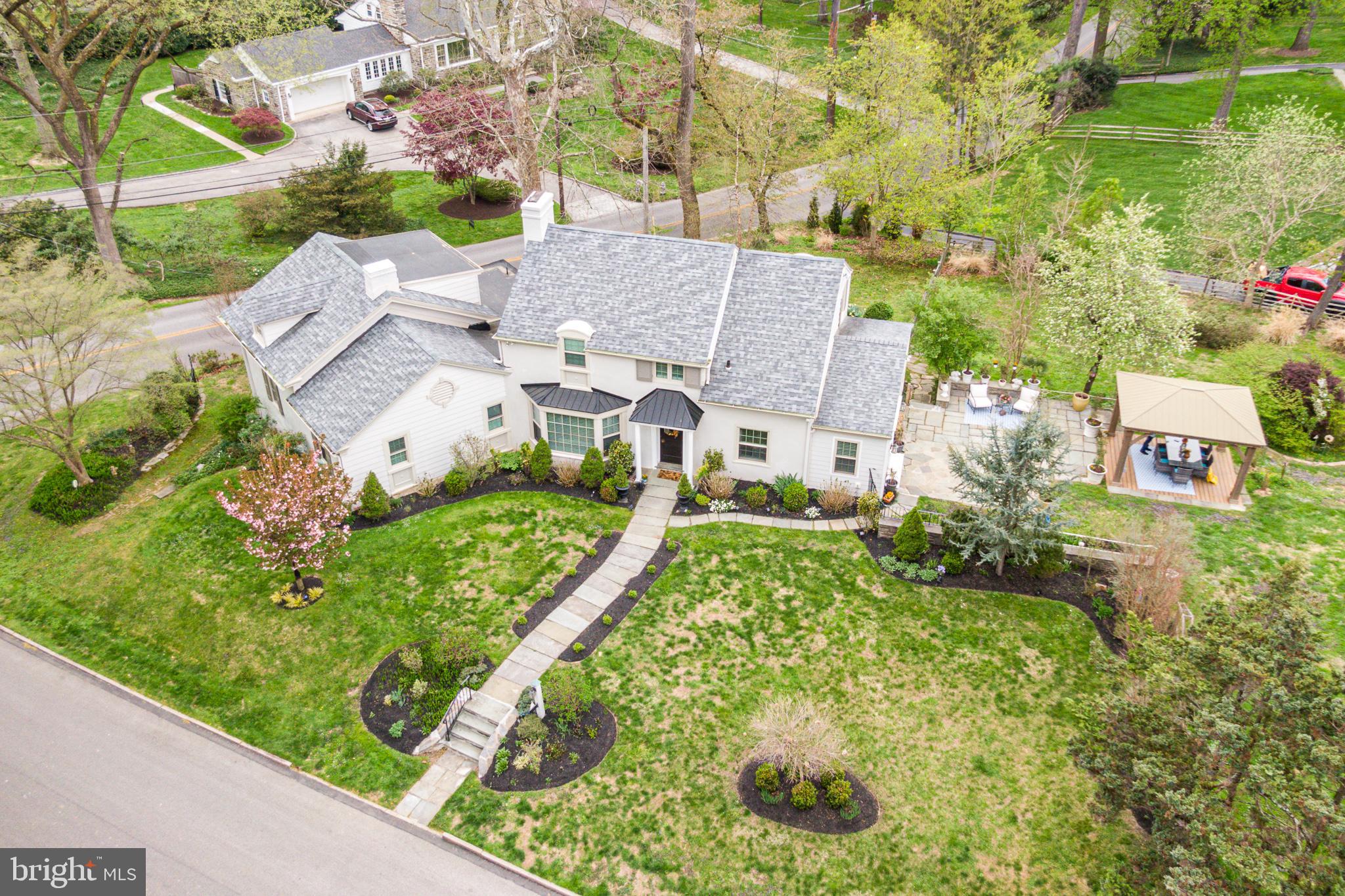 301 Mcclenaghan Mill Road Wynnewood, PA 19096 - Photo 6 of 60 Drone view of the property