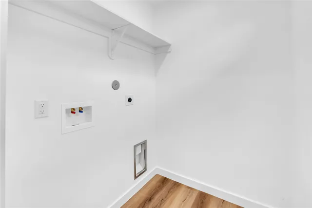 a view of small space with racks on the wall