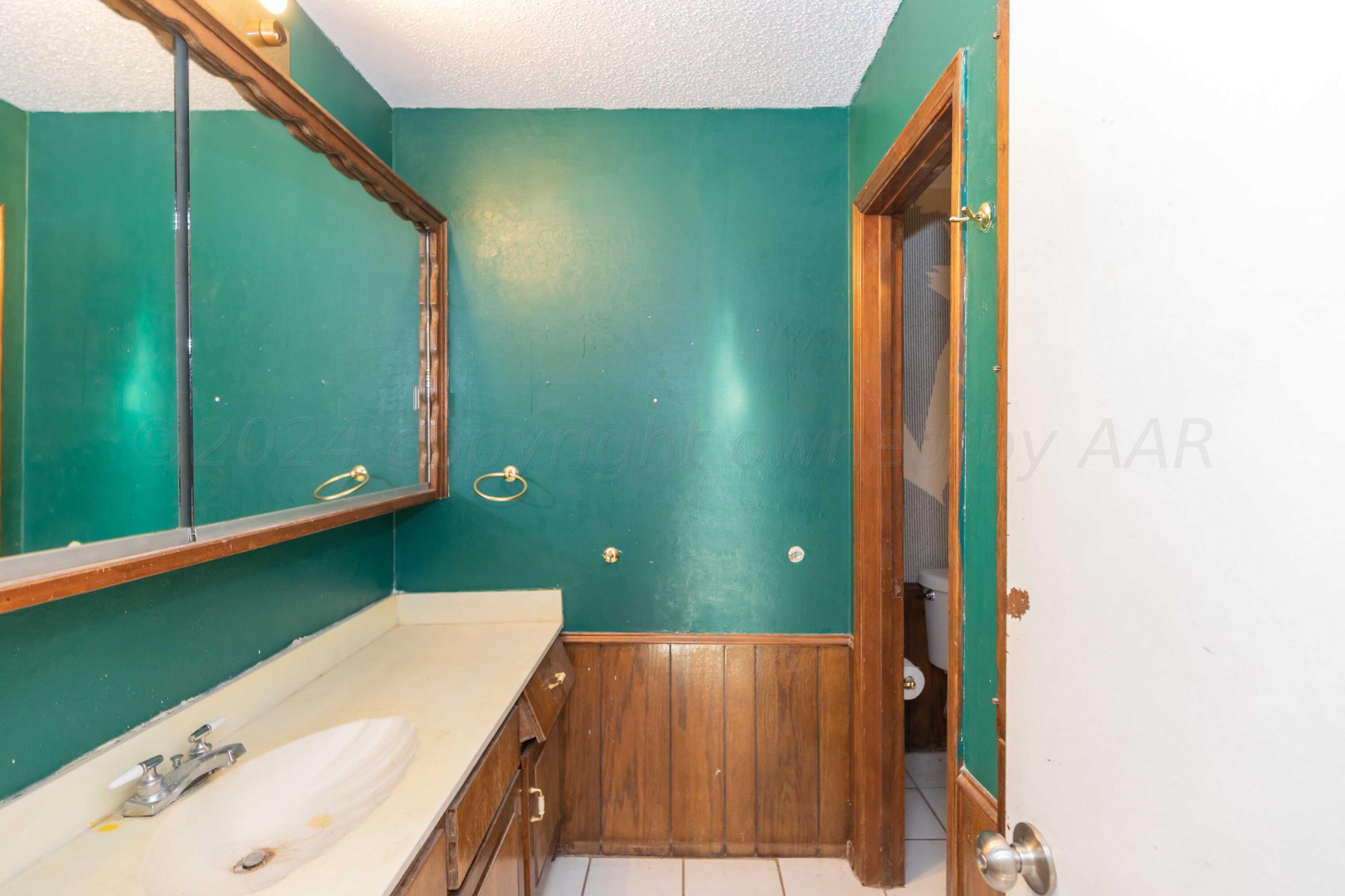 5304 Leigh Avenue Amarillo, TX 79110 - Photo 4 of 36 a bathroom with a sink and a mirror