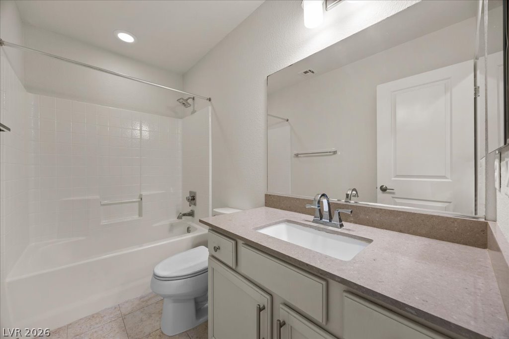 2572 Sable Ridge Street Henderson, NV 89044 - Photo 49 of 83 This bathroom is located in the hallway upstairs... it has a Tub/Shower combo!