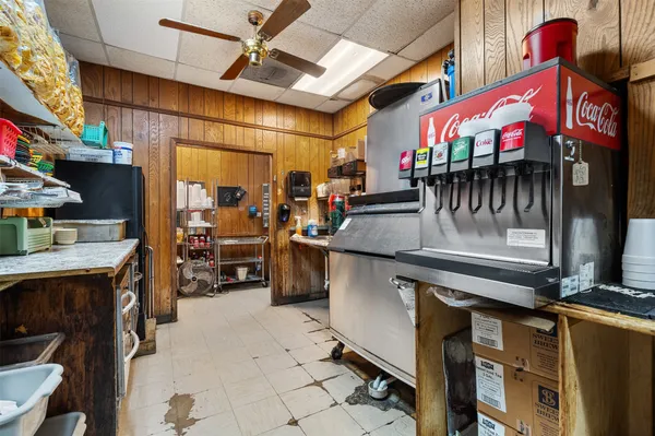 a view of street with sitting area
