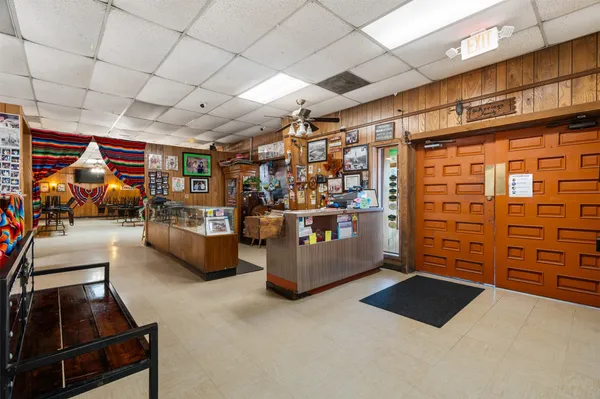 a room with furniture