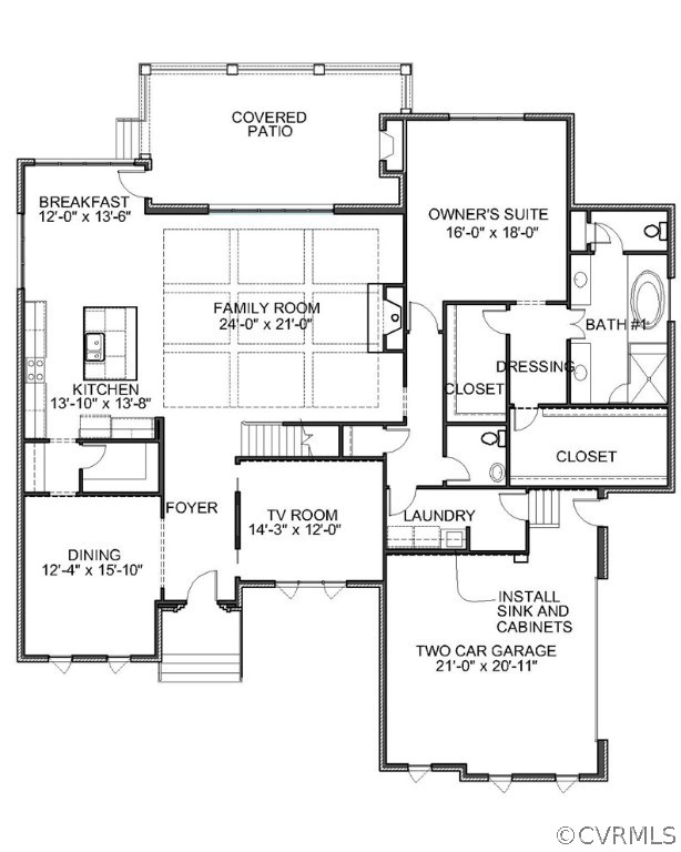 822 Lachlan Road Manakin-Sabot, VA 23103 - Photo 2 of 3 First Floor Plan