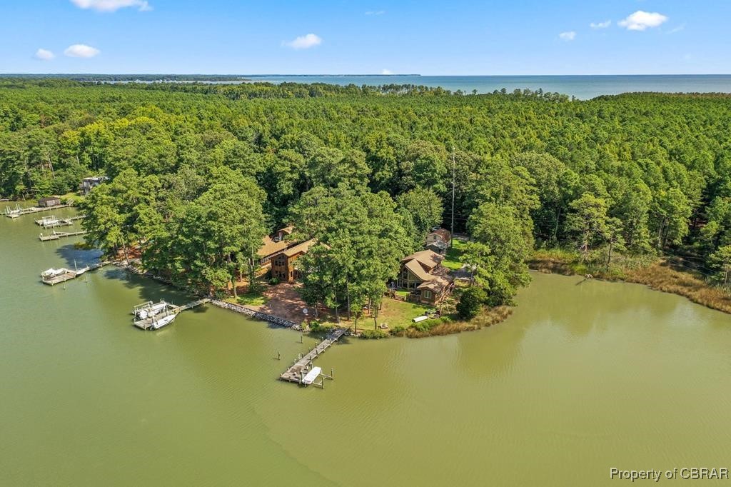 1106 Monarch Shores Road Kilmarnock, VA 22482 - Photo 42 of 44 Drone / aerial view featuring a water view
