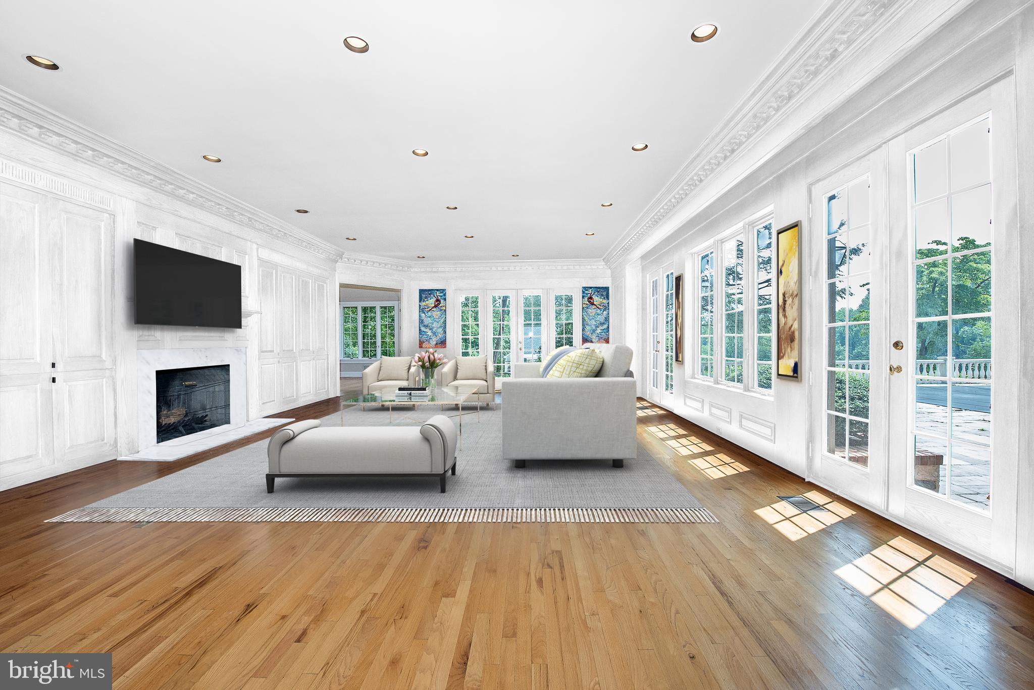 1224 Valley Road Villanova, PA 19085 - Photo 6 of 37 Rendering: Family Room- double French doors