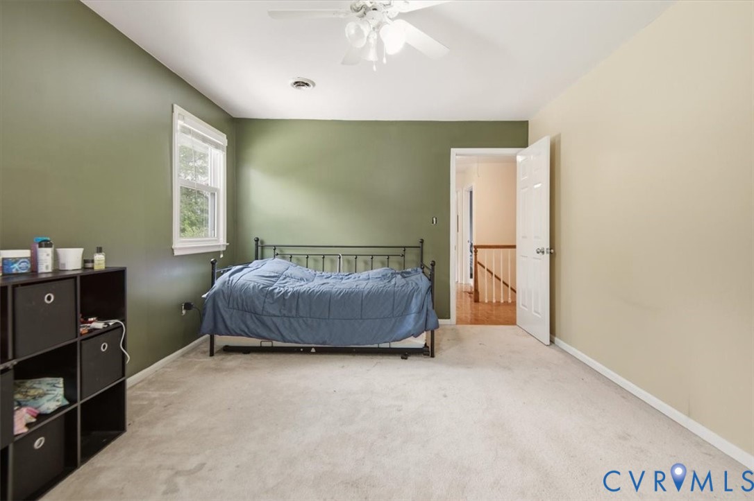4508 Ridgecrest Lane Colonial Heights, VA 23834 - Photo 37 of 52 Carpeted room with a ceiling fan, a window, and a