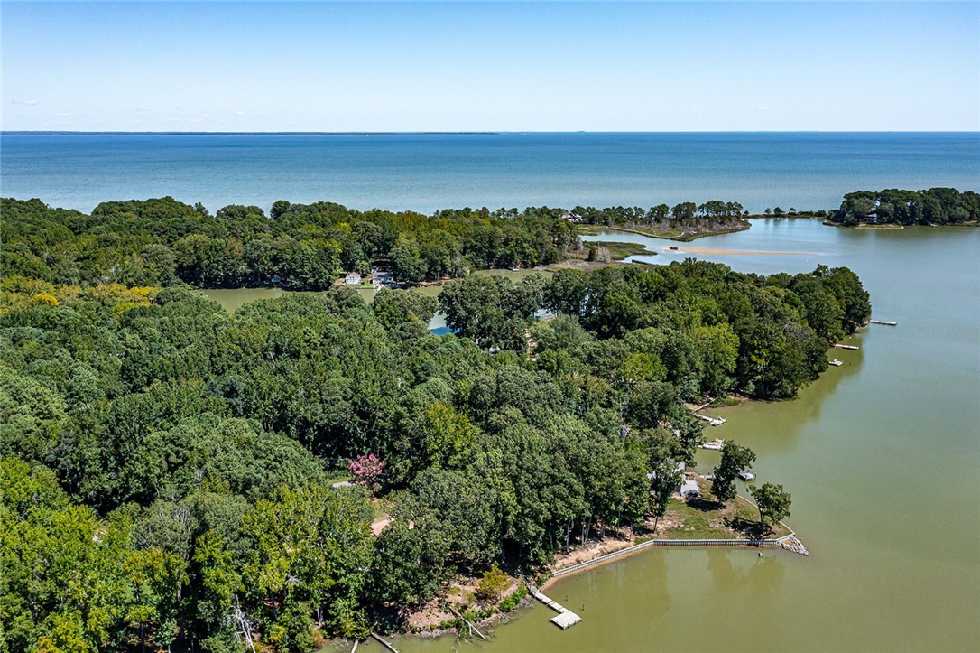148 Denver Road Heathsville, VA 22473 - Photo 21 of 50 Aerial view of a large body of water and a???????????????????????????????? forest