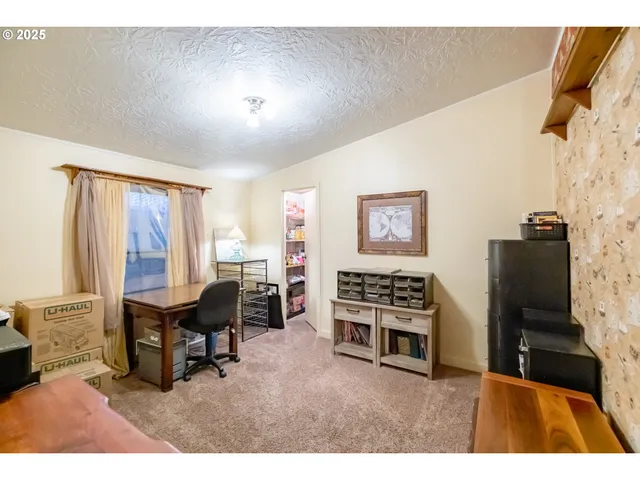 a view of a storage in a room