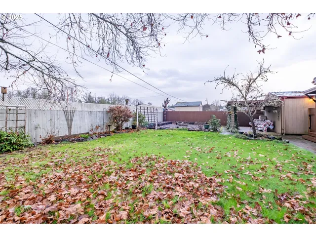 a backyard of a house