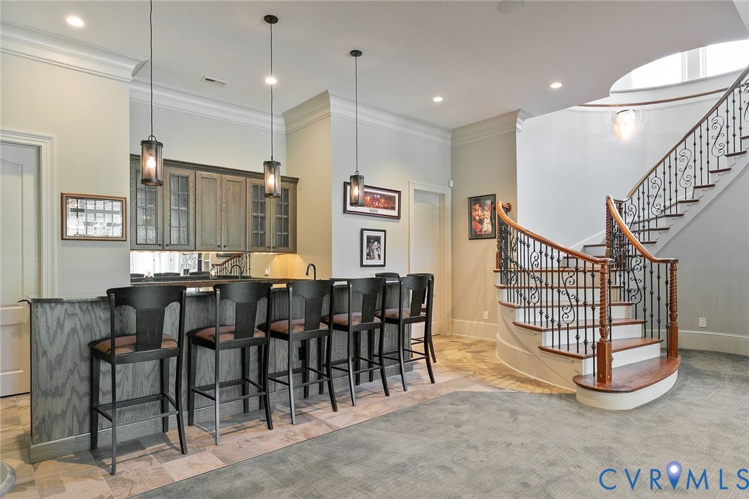 785 Oak Spring Lane Manakin-Sabot, VA 23103 - Photo 63 of 96 Basement wet bar with half bath and pantry