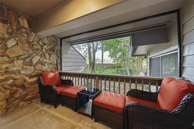a outdoor living space with patio furniture