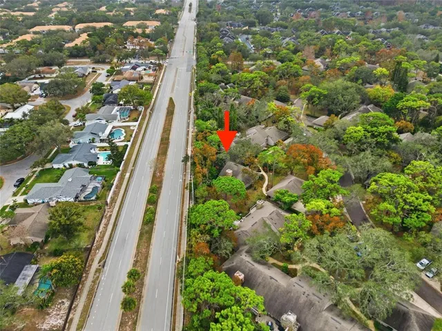 an aerial view of multiple house