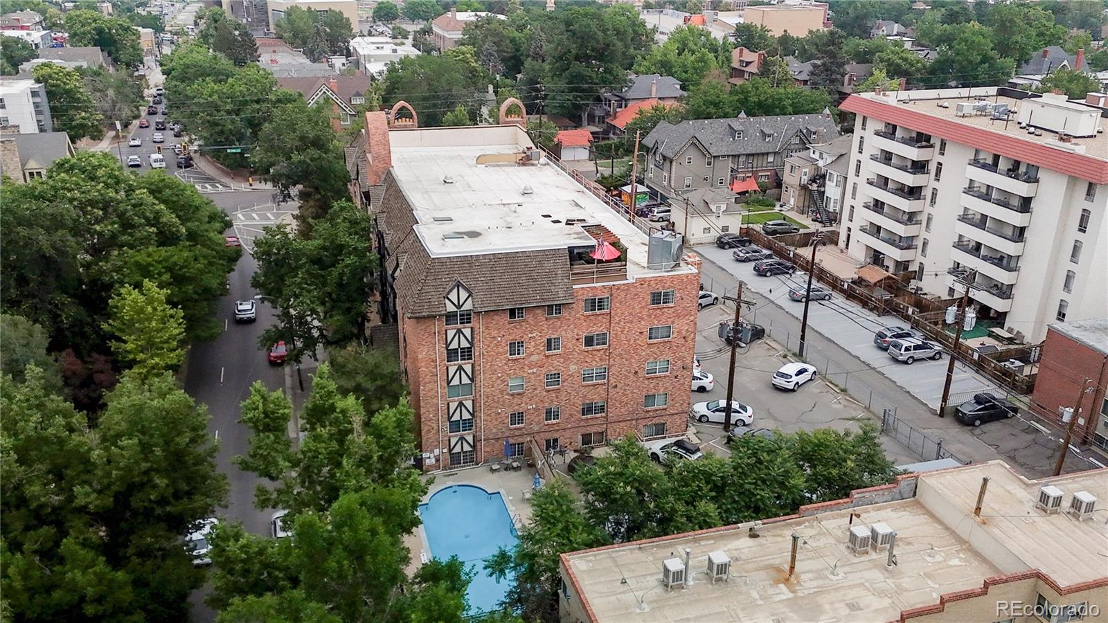 1350 Josephine Street, Unit 101A Denver, CO 80206 - Photo 30 of 36 an aerial view of a building with outdoor space