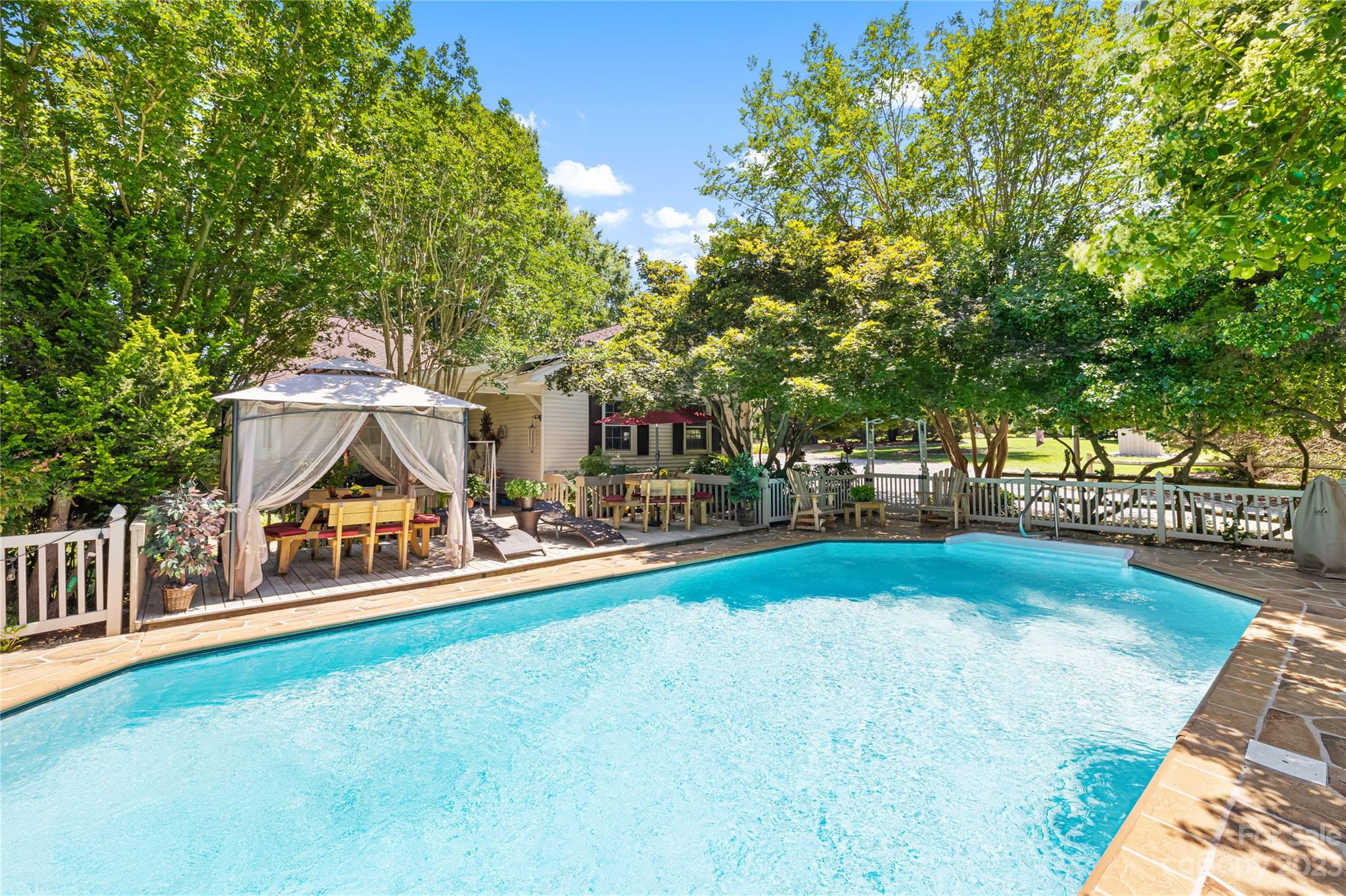 137 Brook Road Kings Mountain, NC 28086 - Photo 29 of 46 a view of a house with swimming pool and porch