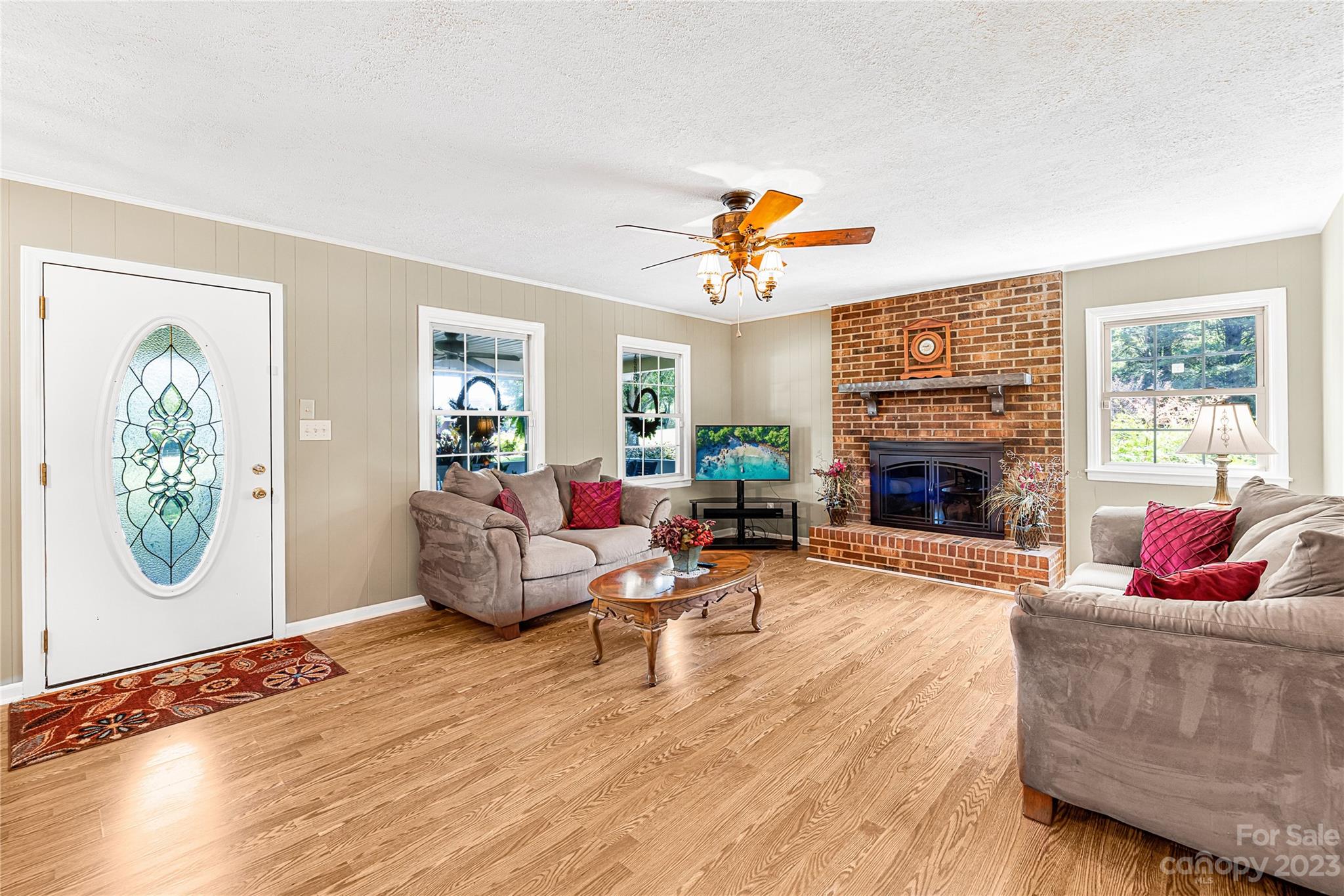 137 Brook Road Kings Mountain, NC 28086 - Photo 4 of 46 a living room with furniture fireplace and a window