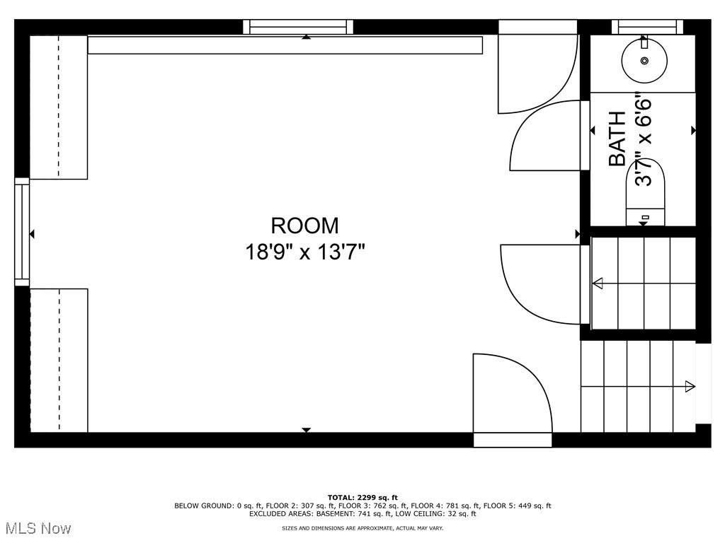 26907 Lake Road Bay Village, OH 44140 - Photo 31 of 33 Floor Plan for Family Room and 1/2 barh - a few steps down from the kitchen