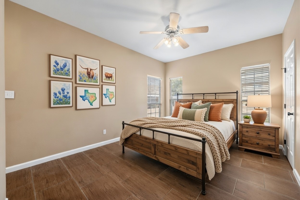 3139 Chisholm Trail Austin, TX 78734 - Photo 24 of 37 Bedroom with baseboards and a ceiling fan