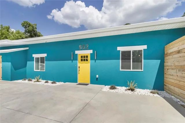 a front view of a house